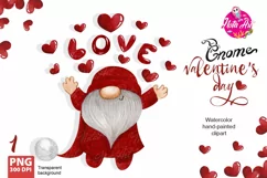 Dwarf in the rain of hearts, The dwarf in love, Valentine's Product Image 1
