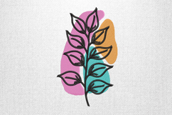 Abstract Leaf Branch Embroidery Design File Product Image 1