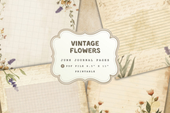 Shabby Chic Vintage Floral Junk Journal PRINTABLE KIT Product Image 1
