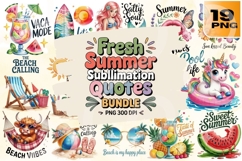Sunshine &amp; Sass Fresh Summer Quote PNG Pack Product Image 1