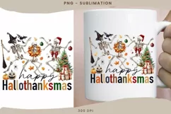 Happy Hallothanksmas PNG Dancing Skeletons & Seasonal Design Product Image 2