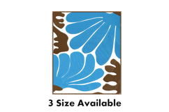 Modern Blue Leaf Abstract Embroidery Design Product Image 1