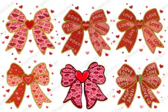Valentine's Day Coquette Bow PNG, Valentine PNG, Xoxo PNG Product Image 1