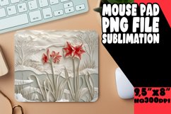 3D Flower in Hole Mouse Pad Sublimation Design PNG Product Image 1