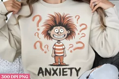 Anxiety PNG, Anxiety Sublimation PNG Product Image 2