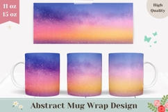 Glitter Mug Wrap, Abstract Mug Template, Pink Mug PNG Product Image 1
