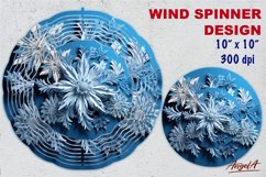 wind spinner sublimation / blue 3d snowflake sublimation Product Image 1