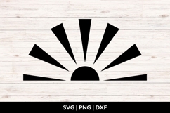 Sunrise With Rays SVG Product Image 1
