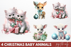 Christmas Baby Animals Clipart PNG Product Image 1