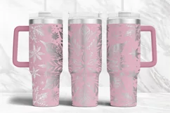 Tumbler laser svg| 40oz Tumbler Christmas Snowflakes wrap Product Image 4