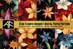 Starflower Digital Paper Pattern Product Image 1