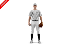 A Man Wearing A Full Pitcher Basebal Product Image 1