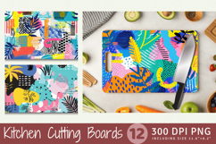 Bright Summer Memphis Cutting Boards sublimation Design Product Image 1