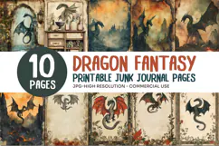 Dragon Fantasy Junk Journal Pages Product Image 1