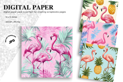 Safari Flamingo Background Wallpaper Animal Studio Backdrop Product Image 1