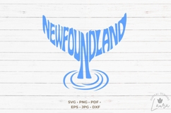 Newfoundland word art in the Shape of a whale tail SVG Cut Product Image 2