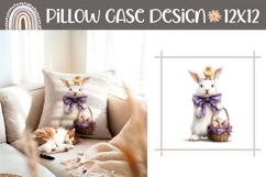Easter Bunny Pillow Case, Easter Basket Pillow Template Product Image 1