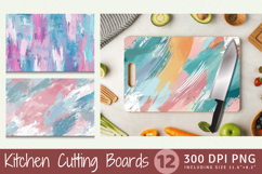 Pastel Paint Strokes Cutting Boards sublimation Designs Product Image 1
