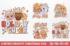 Retro Groovy Christmas SVG Product Image 1