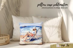 SUMMER girl pillowcase sublimation design png Product Image 1