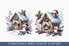 Christmas Bird House Clipart , Christmas Bird House png Product Image 1