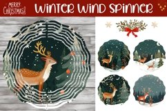 Christmas Deer Wind Spinner, Winter Forest Wind Spinners Product Image 1