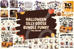 Funny Halloween Goose PNG Bundle 10 Product Image 1
