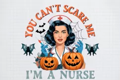Vintage Halloween Nurse You can not scary PNG Product Image 2
