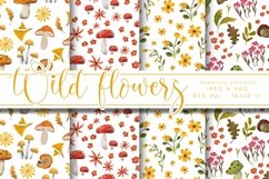 Spring wildflowers digital papers Product Image 1