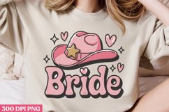 Bride-2 PNG, Pink Western Sublimation PNG Product Image 2