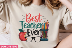 Best Teacher Ever PNG, Teacher Sublimation Bundle PNG Product Image 2
