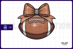 Coquette Football Png, Football Clipart PNG Design Product Image 1