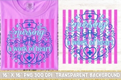 Preppy Striped Nurse PNG, Coquette Nurse Life png. Product Image 1