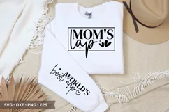 Moms Lap SVG - Mother's Day Sleeve T shirt Design Product Image 1