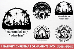 Nativity Christmas Ornaments SVG Product Image 1