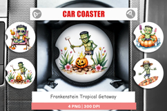 Car Coaster Tropical Frankenstein Product Image 1