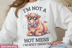 I'm not a hot mess PNG, Funny Animal Sublimation PNG Product Image 2