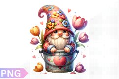 Spring Gnome Clipart - Gnome sublimation PNG Design Product Image 1
