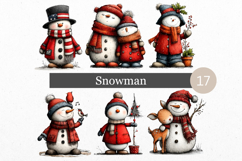 Snowman Bundle Clipart, Whimsical Product Image 1