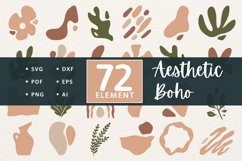 Aesthetic Abstract Boho 72 Element Vector SVG Product Image 1