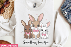 Some bunny loves you PNG, Retro Easter Sublimation PNG Product Image 2