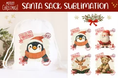 Cartoon Christmas Santa Sack, Christmas Gift Bag Designs Product Image 1