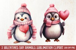 Valentines Day Animals Clipart, Valentines Couple Product Image 1
