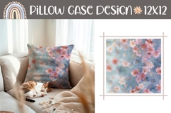 Pink Flowers Pillow Sublimation, Floral Pillow Case Print Product Image 1
