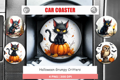 Car Coaster Halloween Grumpy Critters Product Image 1