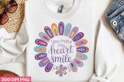 You make my heart smile PNG, Sunflower Sublimation PNG Product Image 2