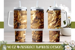 Gold Paper Tumbler Design, Gold 40 Oz Tumbler Sublimation Product Image 1
