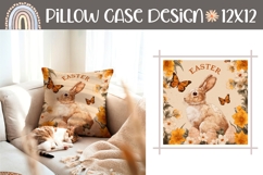 Easter Pillowcase, Floral Easter Pillow Design Product Image 1