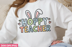 Hoppy teacher PNG, Retro Teacher Easter Sublimat Product Image 1