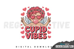 Cupid Vibes PNG, Heart Valentine Day Sublimation PNG Product Image 1